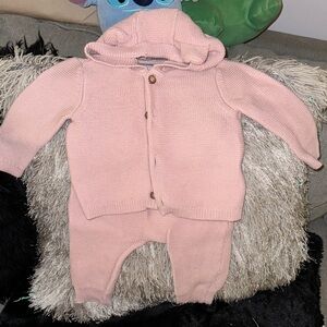 Carter's Soft Pink Baby Knit Set